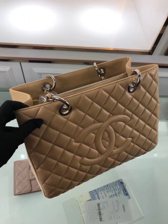 Ch*el GST lambskin leather silver hardware