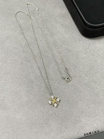 T*f*ny & Co. Crossed Double Tone Necklace