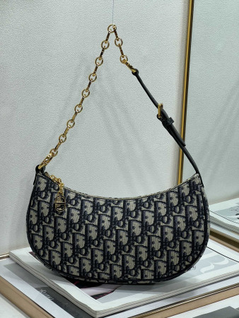 D*0r CD Lounge bag blue D*0r oblique jacquard 26 x 15x 5.5 cm