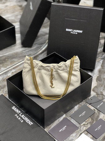 Y*L Mini leather shoulder bag White 24x14x4 cm