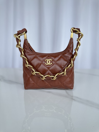 Ch*el Hobo Handbag 22×22×9cm