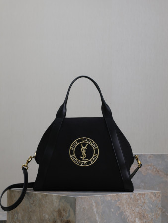 Y*L RIVE GAUCHE bowling tote in canvas 42x32x18cm