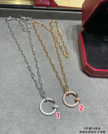 Ca*t*er Thick chain full of diamond nail Necklace