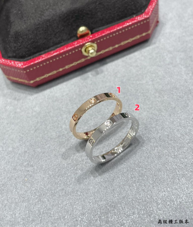 Ca*t*er narrow version four diamond love ring