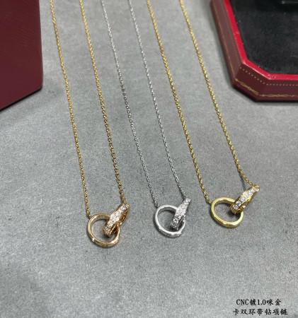 Ca*t*er Double-loop diamond Necklace