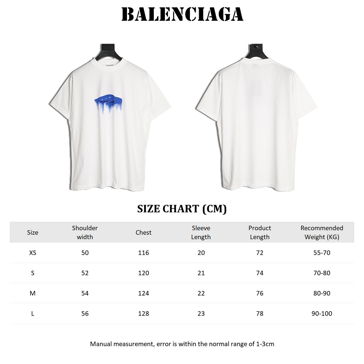 Ba*len*cia*ga 26ss short-sleeved t-shirt