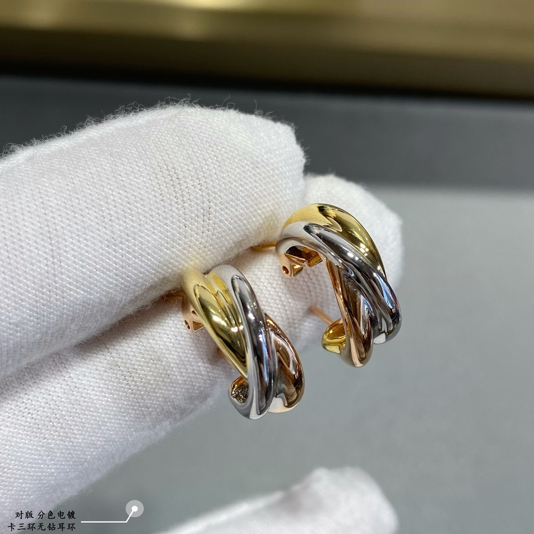 Ca*t*er Three-band diamond-free Earrings