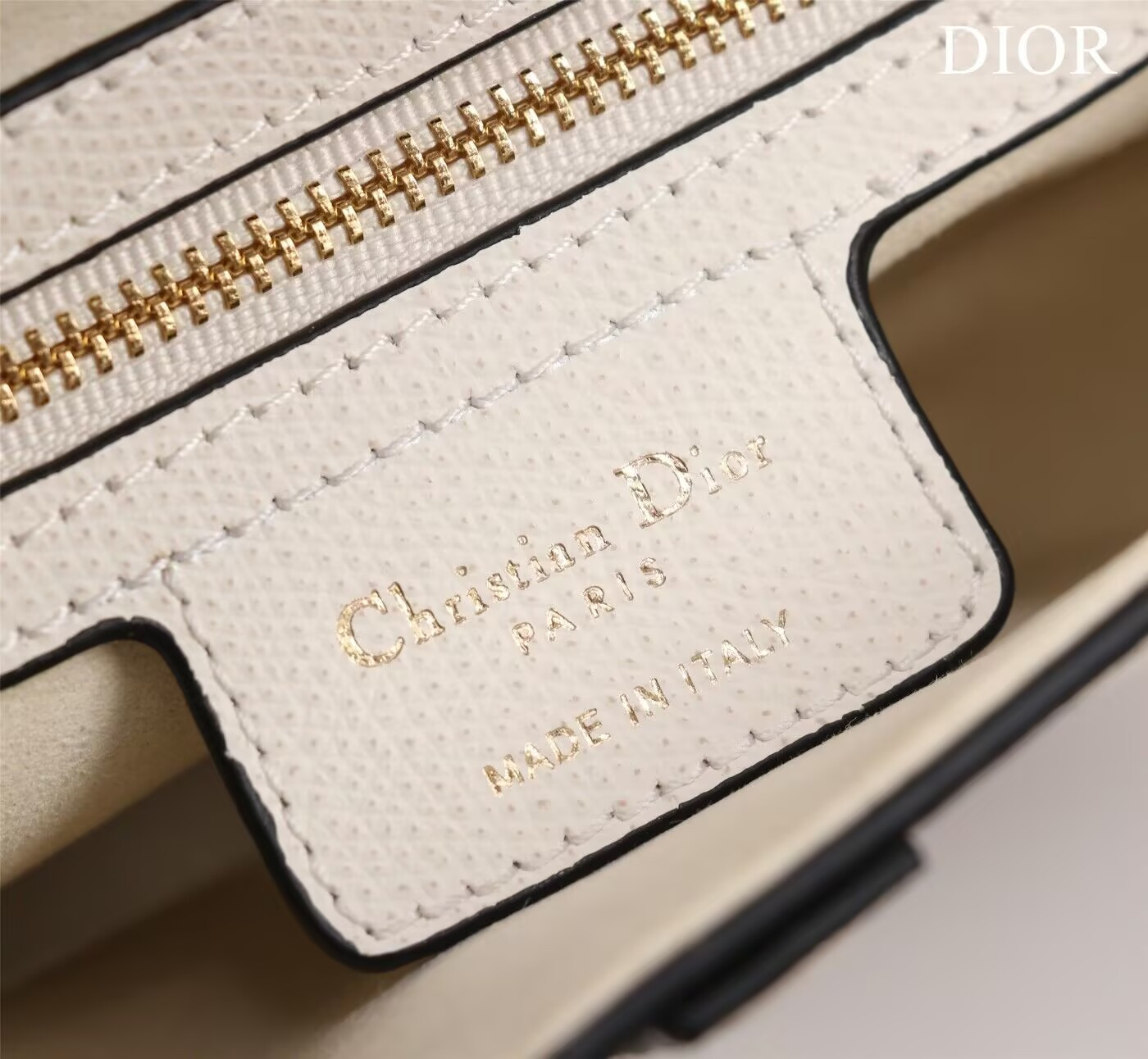 D*0r MINI SADDLE BAG WITH STRAP Grained Calfskin 19 x 16 x 5 cm