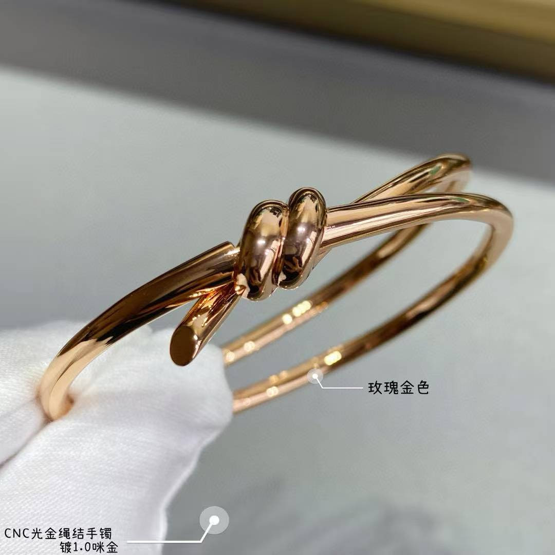 T*f*ny & Co. Knot Double Row Hinged Bracelet