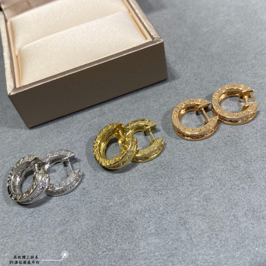 B*l*ai Disc full of diamonds Earrings