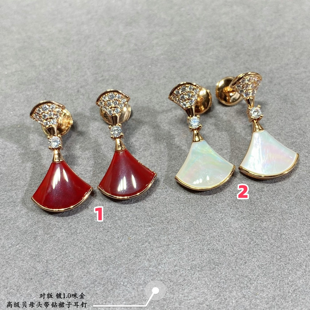 B*l*ai Headband Diamond Scalloped Skirt Earrings