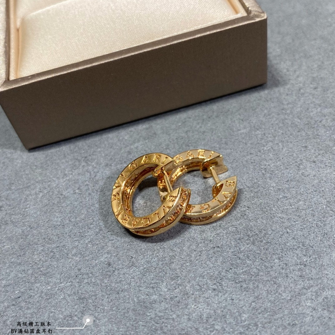 B*l*ai Disc full of diamonds Earrings
