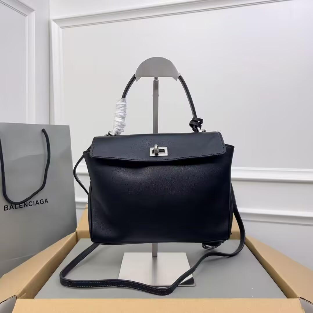 Ba*len*cia*ga Women's Rodeo Handbag Mini in Black 22.8x17x9.9cm