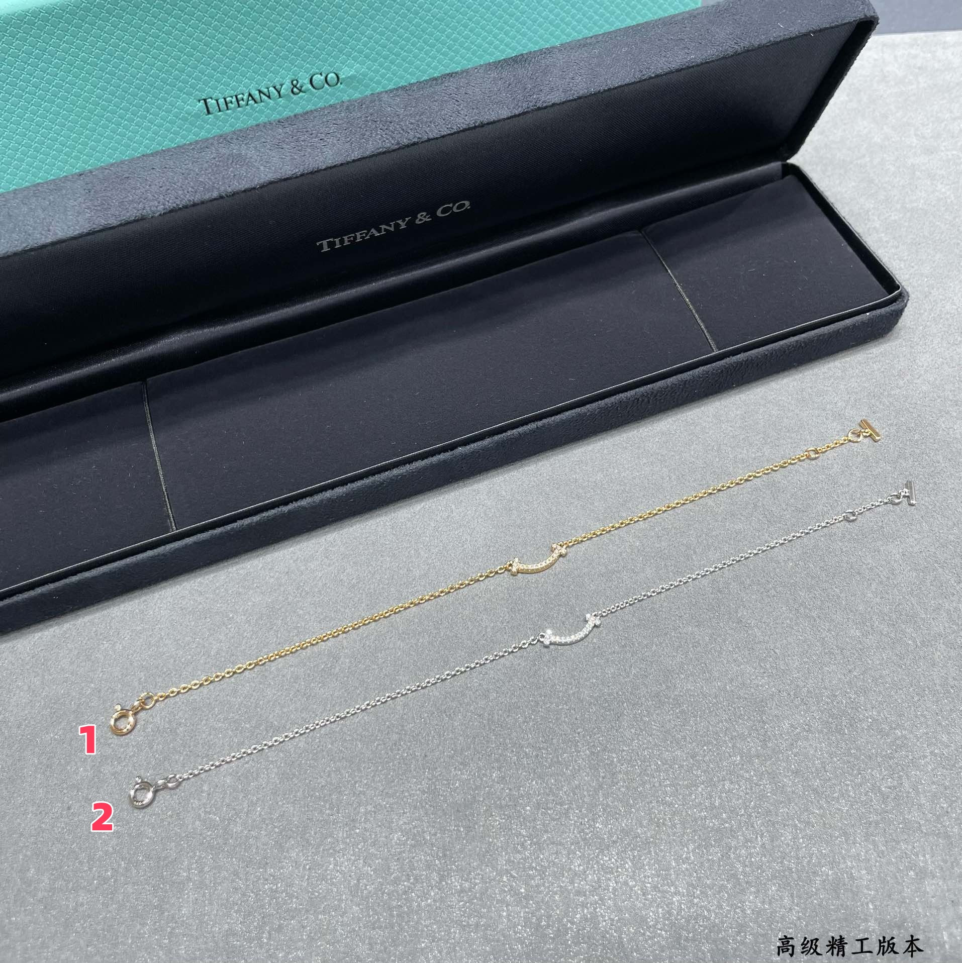 T*f*ny & Co. Mini Smile Diamond Pendant Bracelet