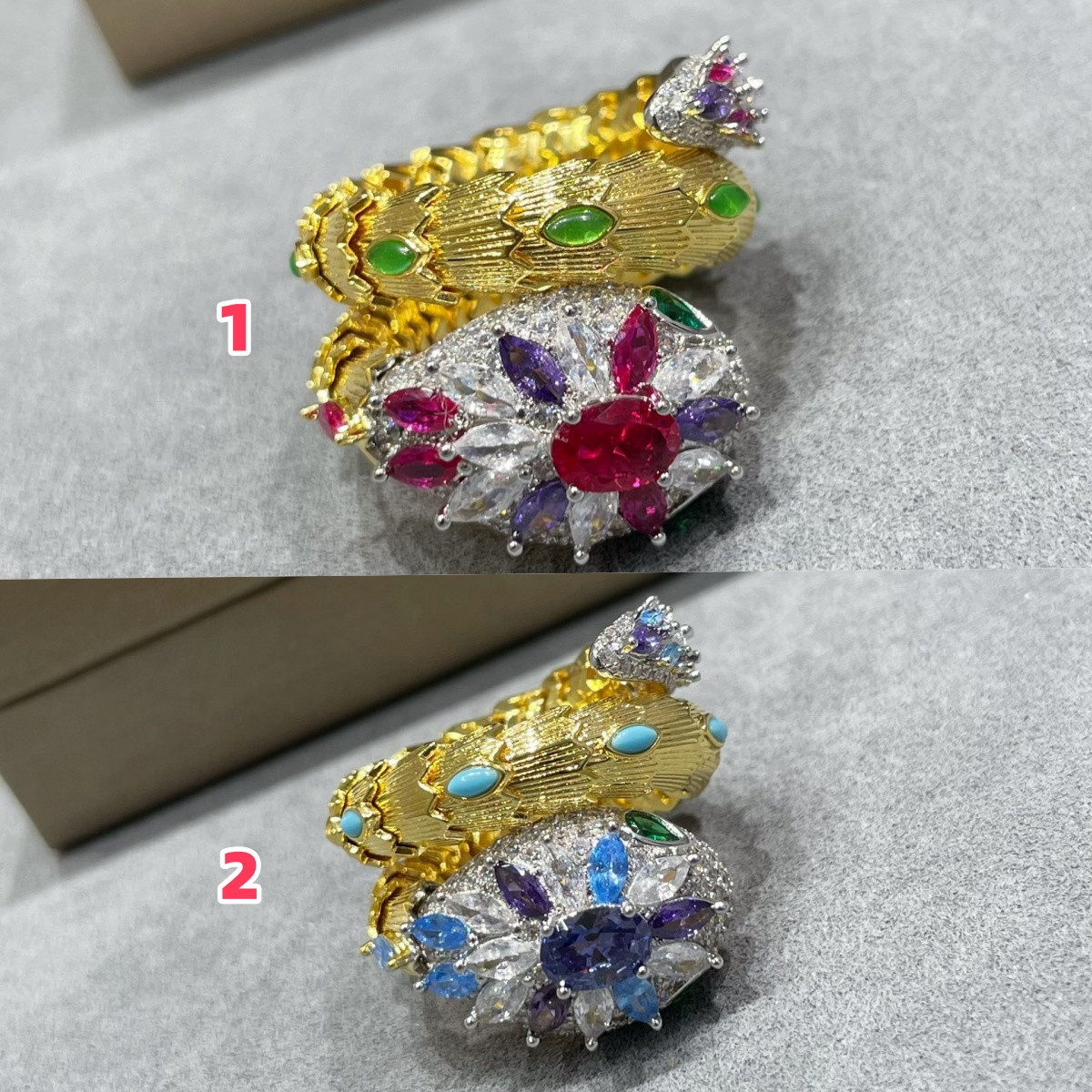 B*l*ai Diamond Princess Snake Ring