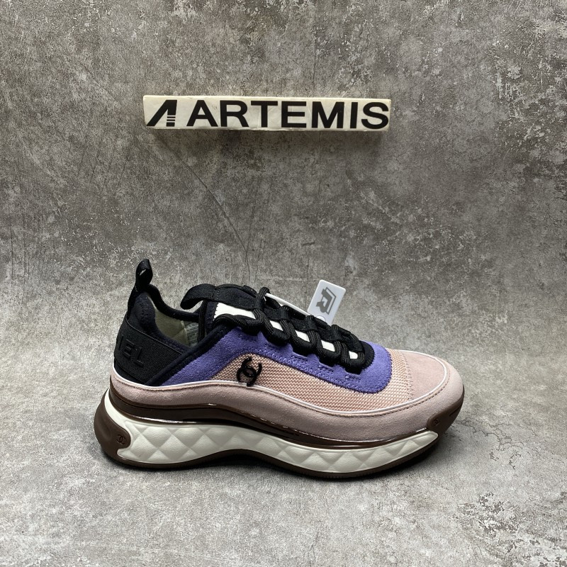 Ch*el Trainer Sneaker In Purple Pink