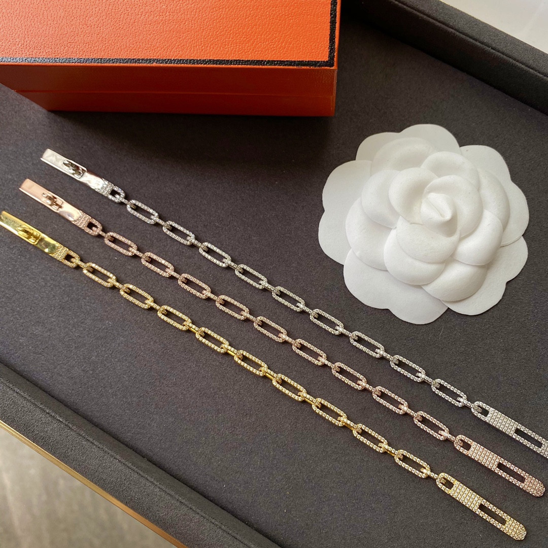 Hermès Fully Diamond-Encrusted Kelly Bracelet