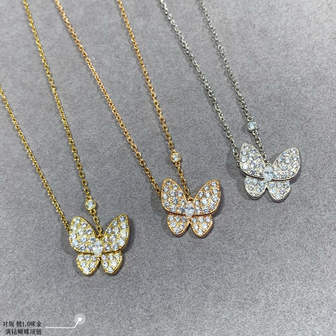 V*N CL*F & Arpels High-end diamond butterfly Necklace