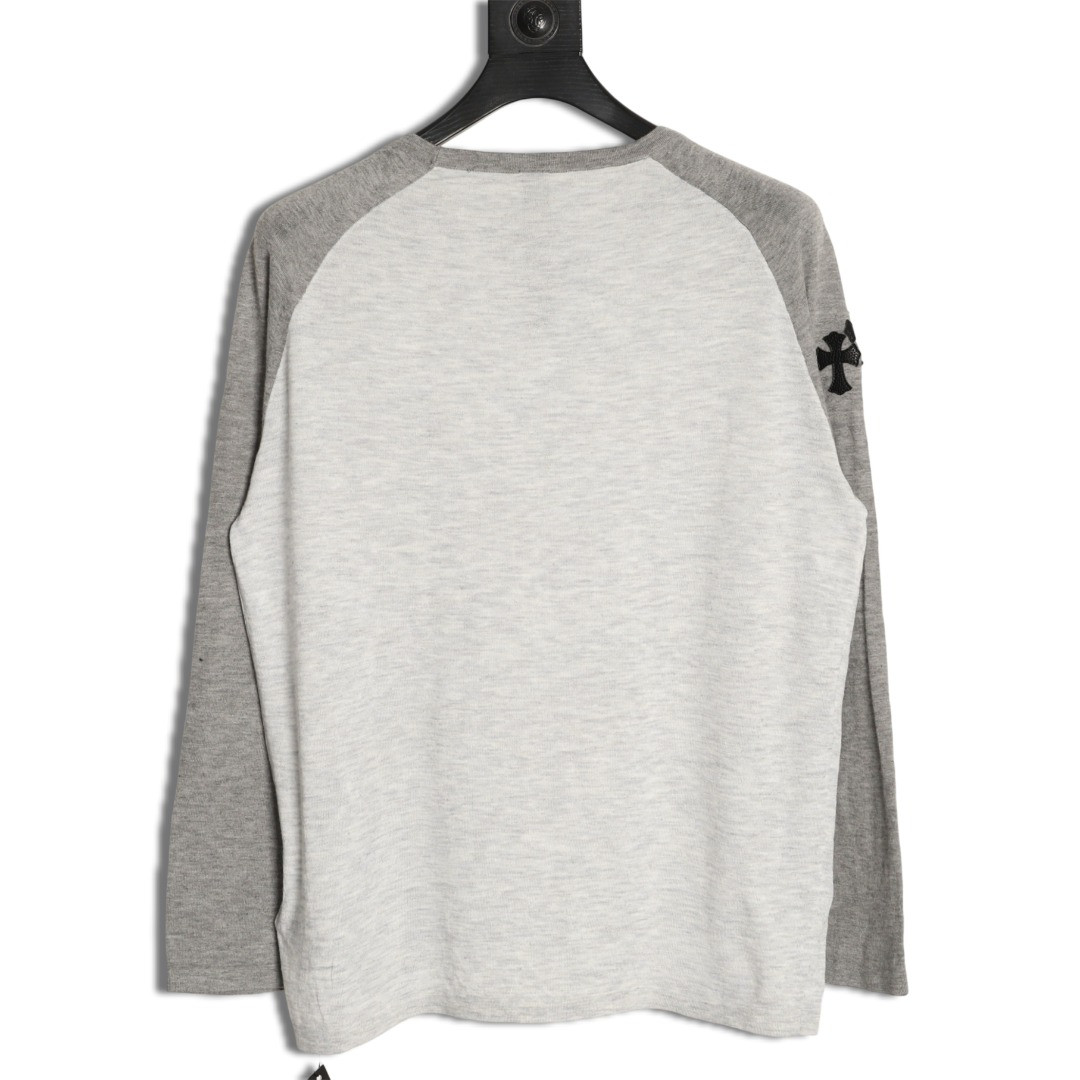 Ch**me He**ts ch knitting long-sleeved t-shirt