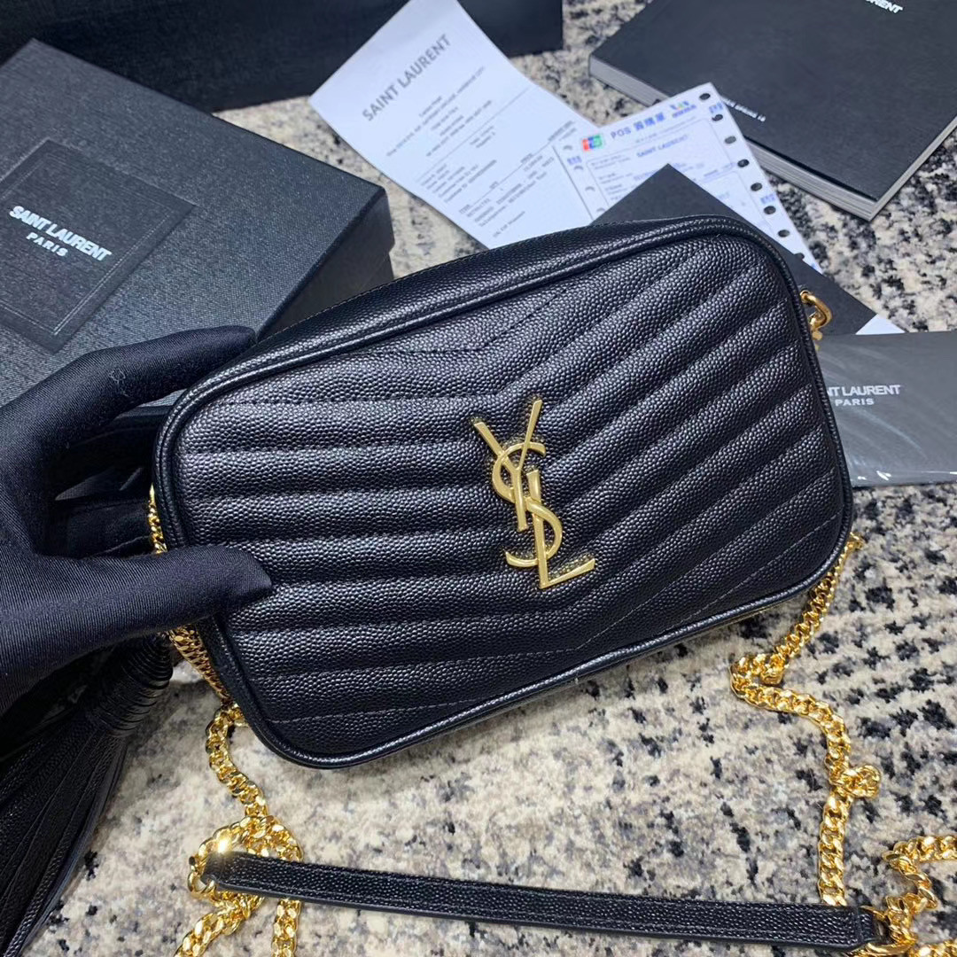Y*L LOU MINI BAG IN QUILTED MATTE CRINKLED LEATHER
