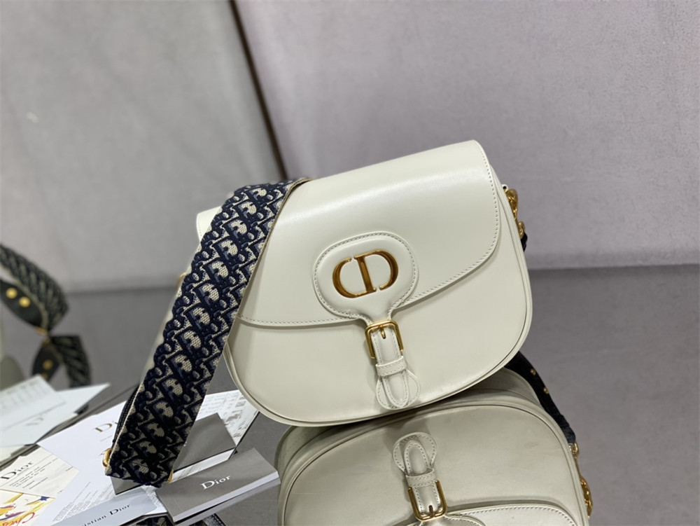 LARGE D*0r BOBBY BAG White Box Calfskin