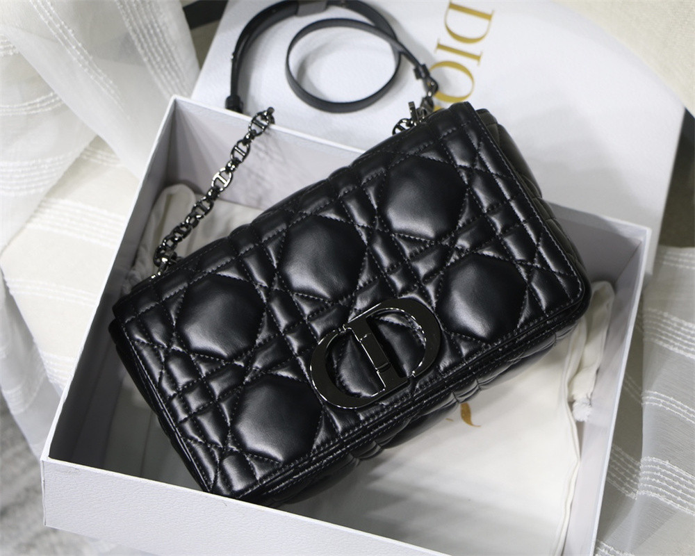 MEDIUM D*0r CARO BAG S*pple Cannage Calfskin 25.5 x 15.5 x 8 cm