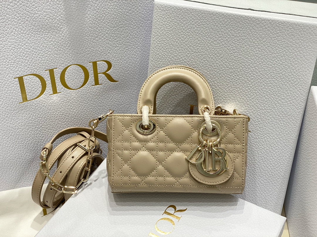 D*0r MINI LADY D-JOY BAG Biscuit 16 x 9 x 5 CM