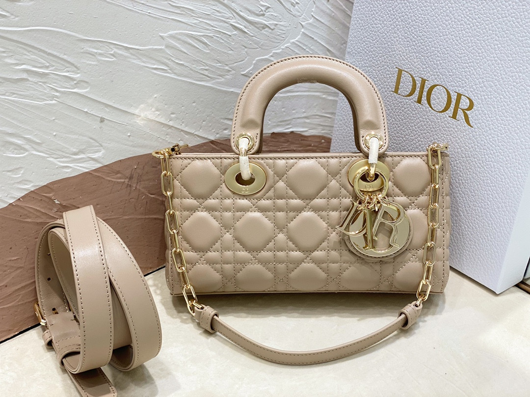 D*0r SMALL LADY D-JOY BAG Biscuit