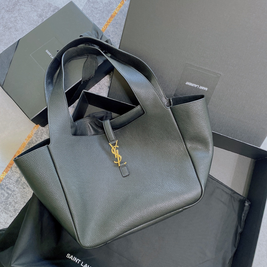 Y*L BEA IN GRAINED LEATHER Black