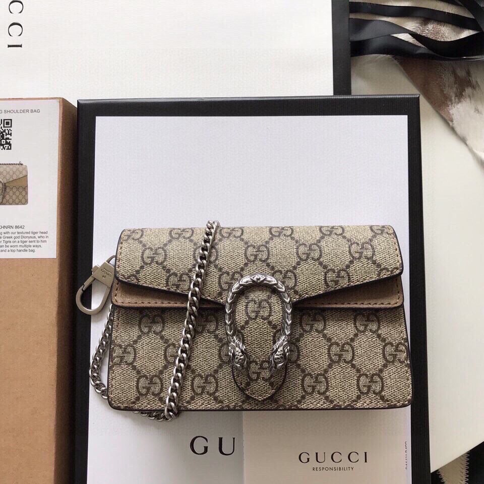 G*u*i DIONYSUS GG S*p*e S*pER MINI BAG 6.5"Wx3.9"Hx1.6"D