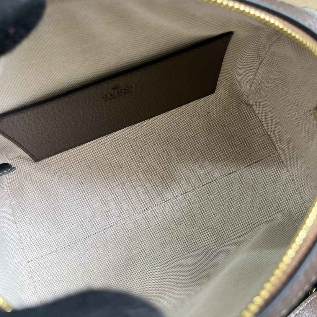 G*u*i OPHIDIA S*pER small BAG Beige and ebony 14x21.5x11.5cm