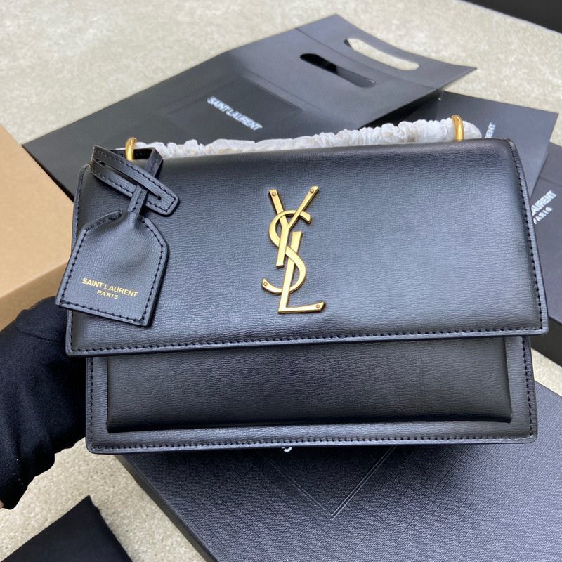 Y*L SUNSET MEDIUM IN COATED-BARK LEATHER 8 X 6.2 X 2.5 INCHES