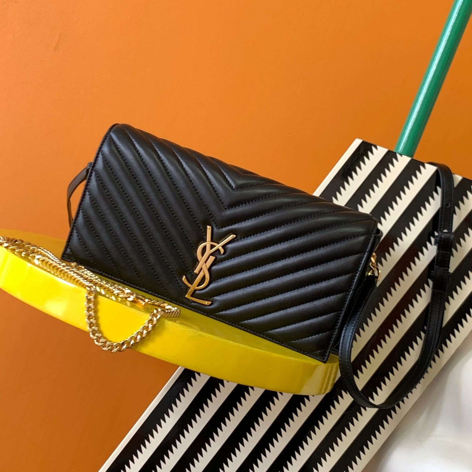 Y*L KATE 99 IN QUILTED NAPPA LEATHER 10.2 X 5.3 X 1.7 INCHES