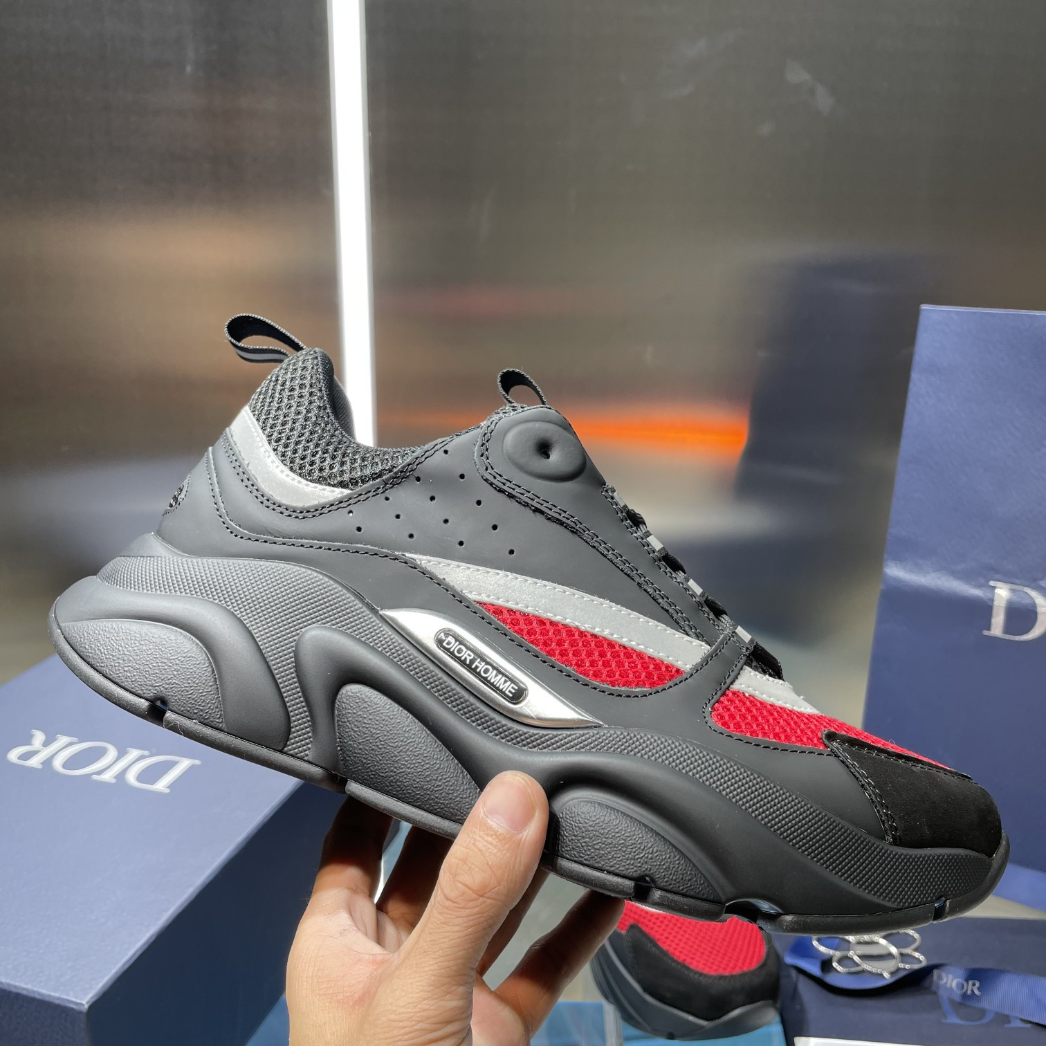 UA D*0r B22 black and red Sneaker