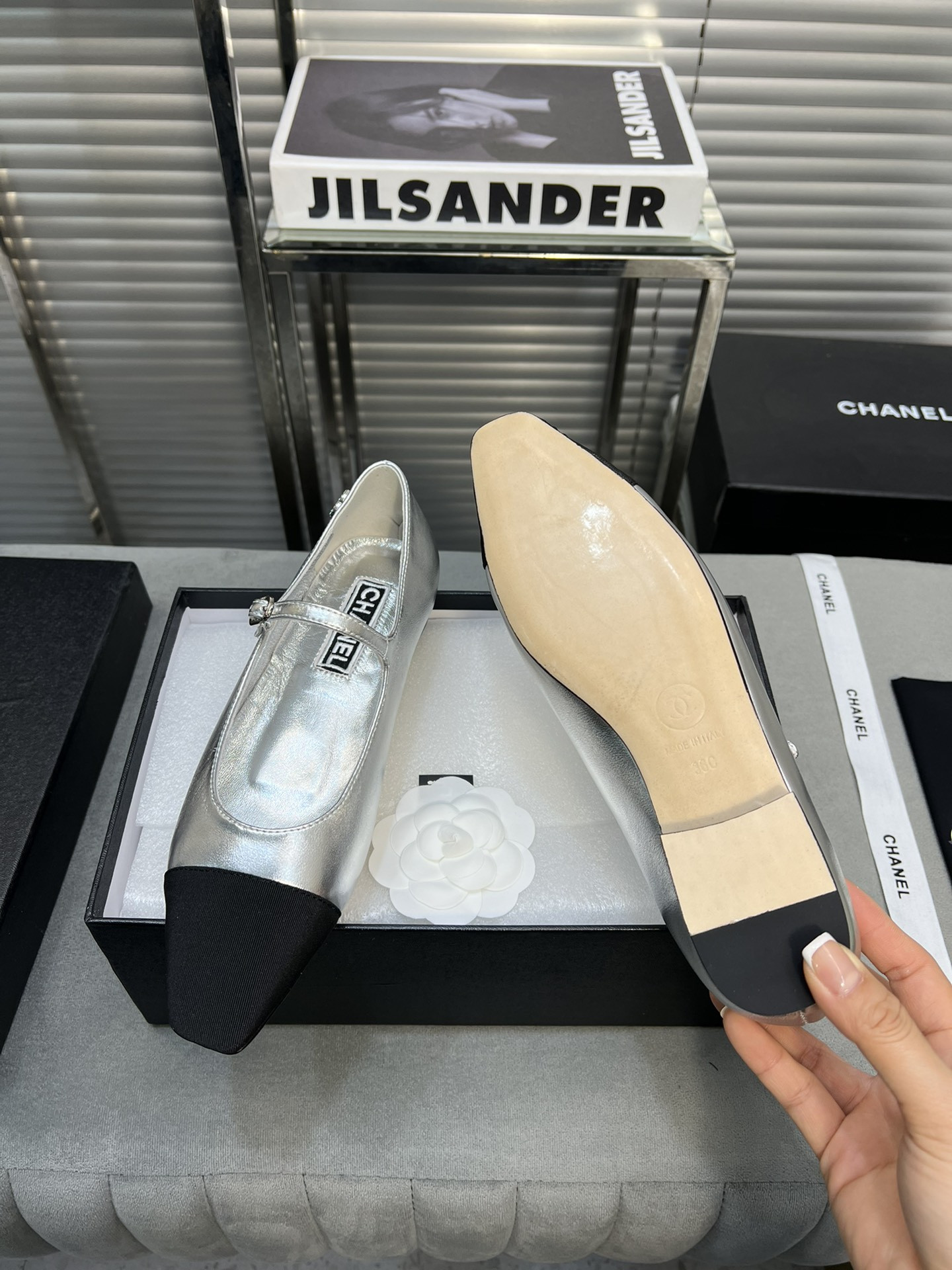UA Ch*el MARY JANES Lambskin