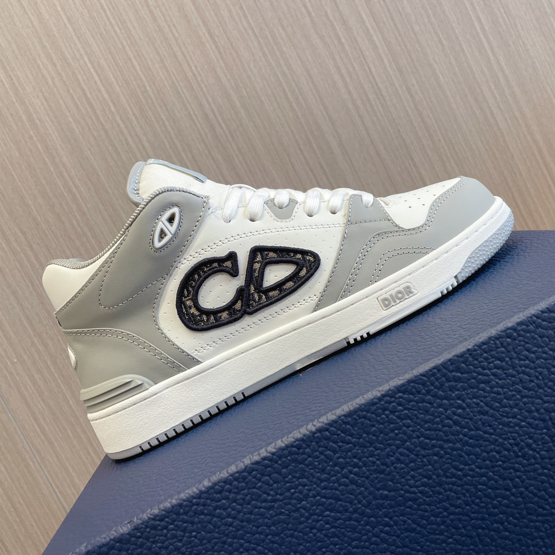 UA D*0r B57 Mid-Top Sneaker Gray and White