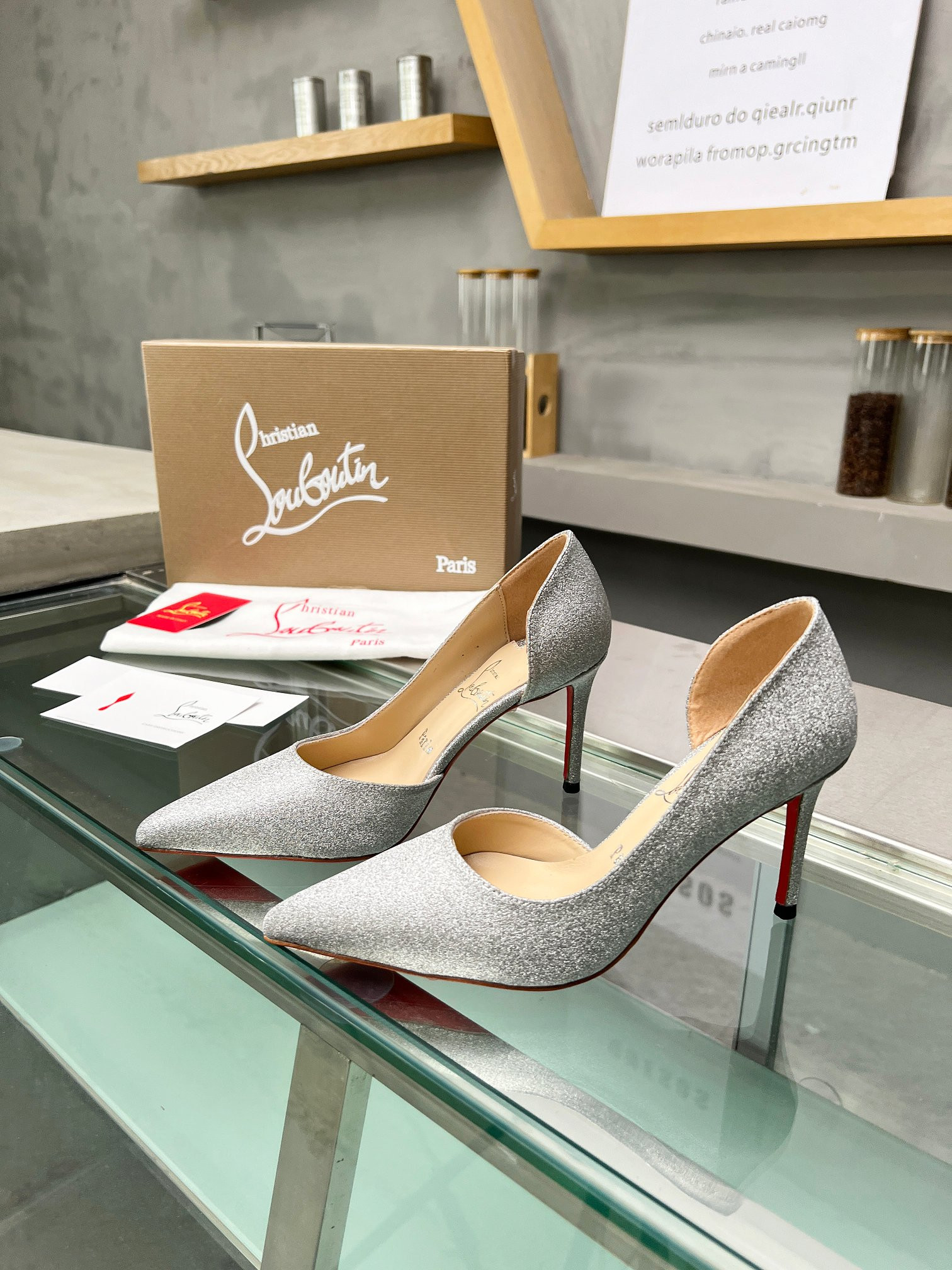 UA Ch**an Louboutin CL red-bottom shoes