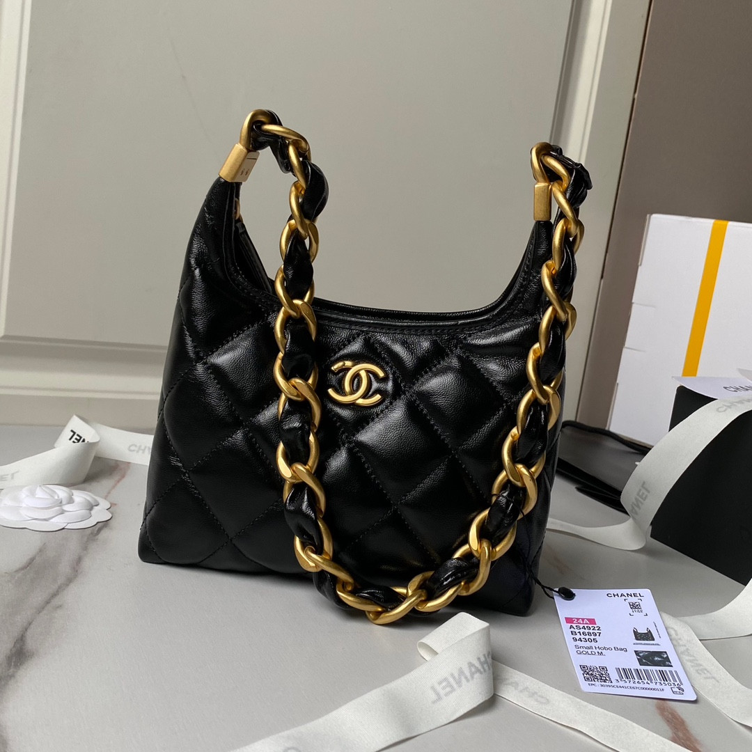 Ch*el Hobo Handbag 22.5×19.5×8.5cm
