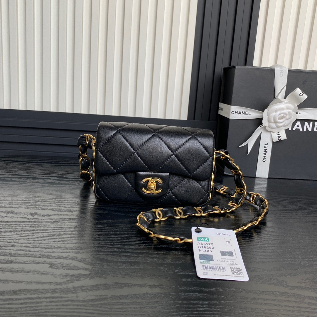 Ch*el Mini Flap Bag 12×16×5cm